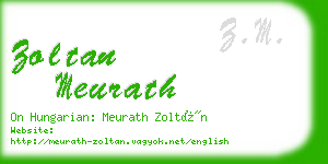 zoltan meurath business card